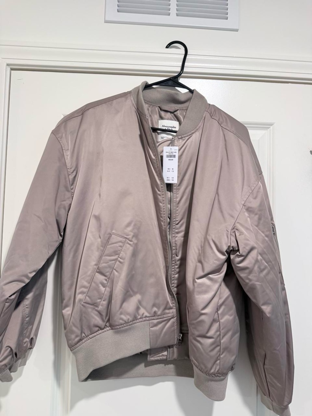 Abercrombie Mauve-Taupe Bomber Jacket NWT